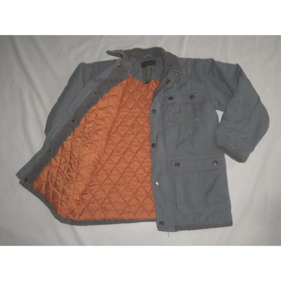 Eddie Bauer Canvas Coat Size Medium 10 12 Gray Boys -0912T18 - Picture 2 of 3